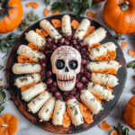 Halloween Mozzarella Skulls for Charcuterie Boards