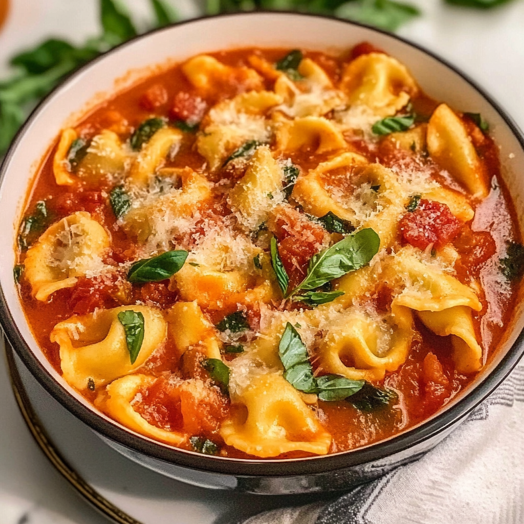 Crockpot Creamy Tomato Tortellini Soup Recipe