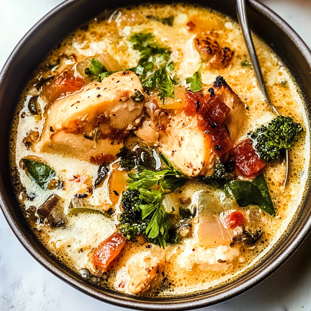 Warm & Cozy Tuscan Chicken Soup