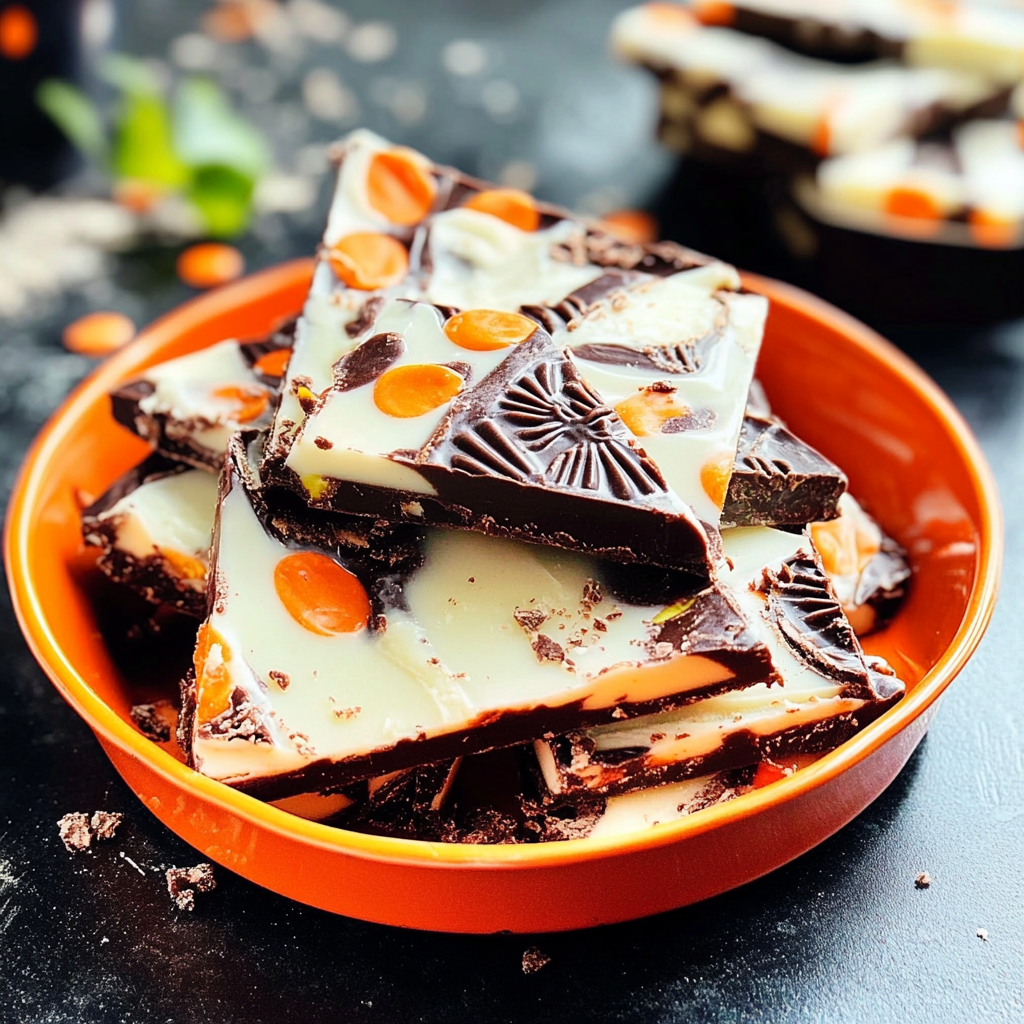 White Chocolate Halloween Oreo Bark Recipe