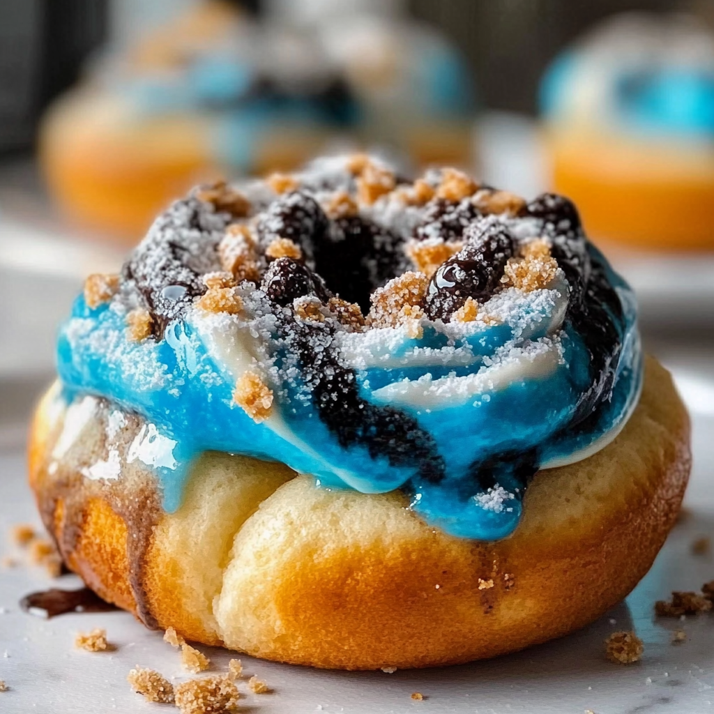 Cookie Monster Cinnamon Rolls Recipe