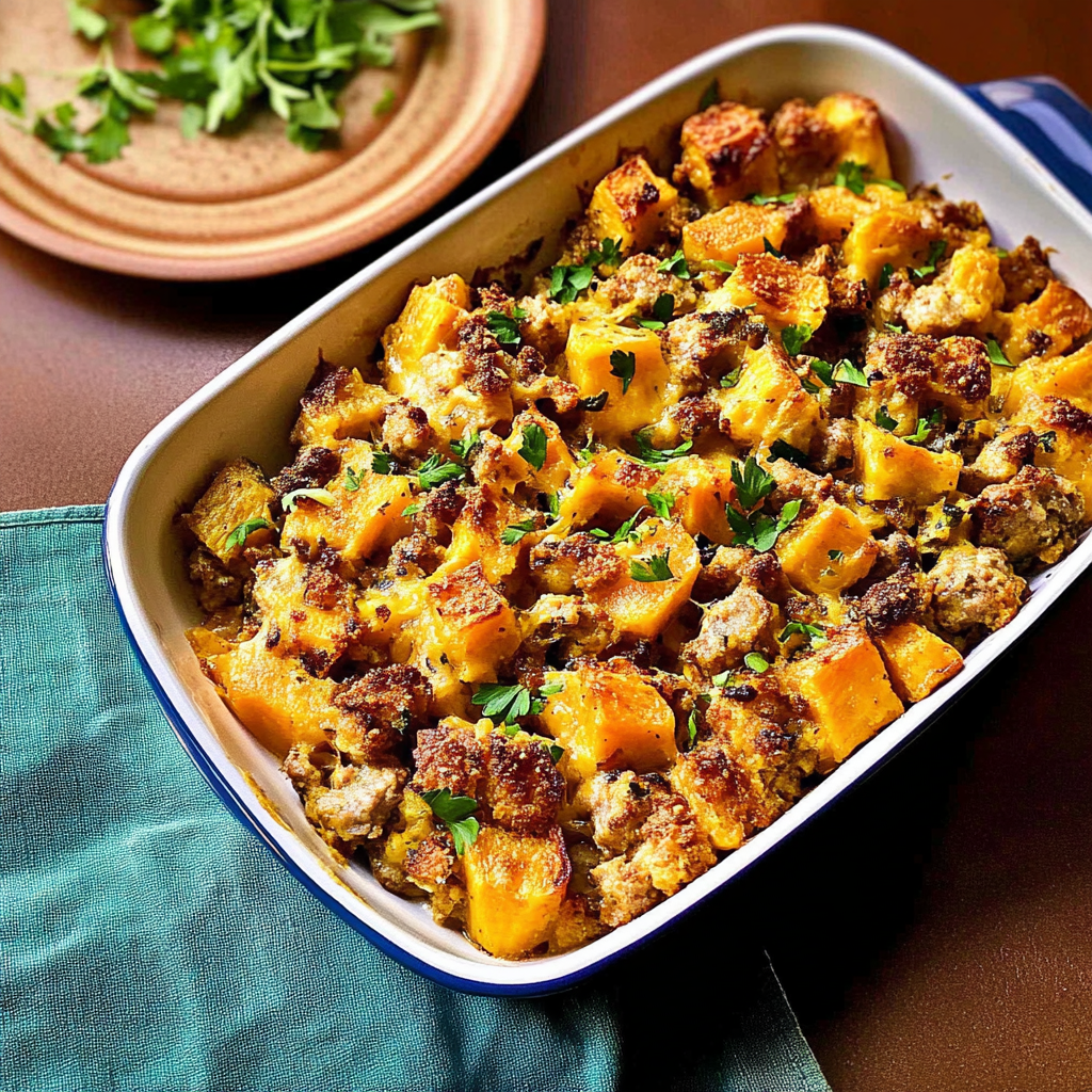 Butternut Squash Sausage Casserole Recipe