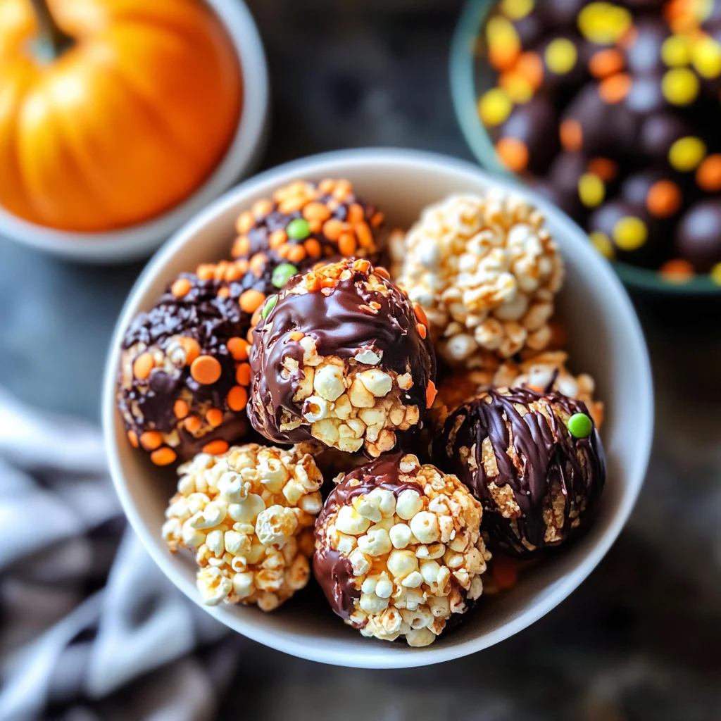 hocolate Halloween Popcorn Balls Treat