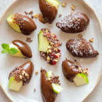 Chocolate Dipped Apple Slices Treat Recipe
