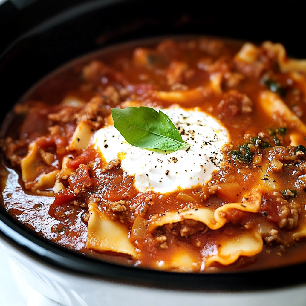 Crockpot Lasagna Soup Recipe