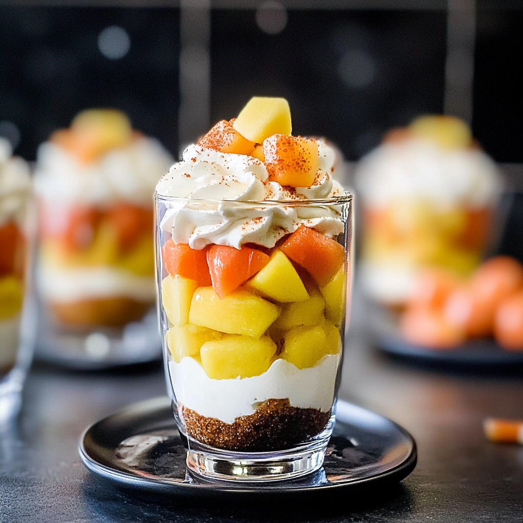 Candy Corn Fruit Parfaits