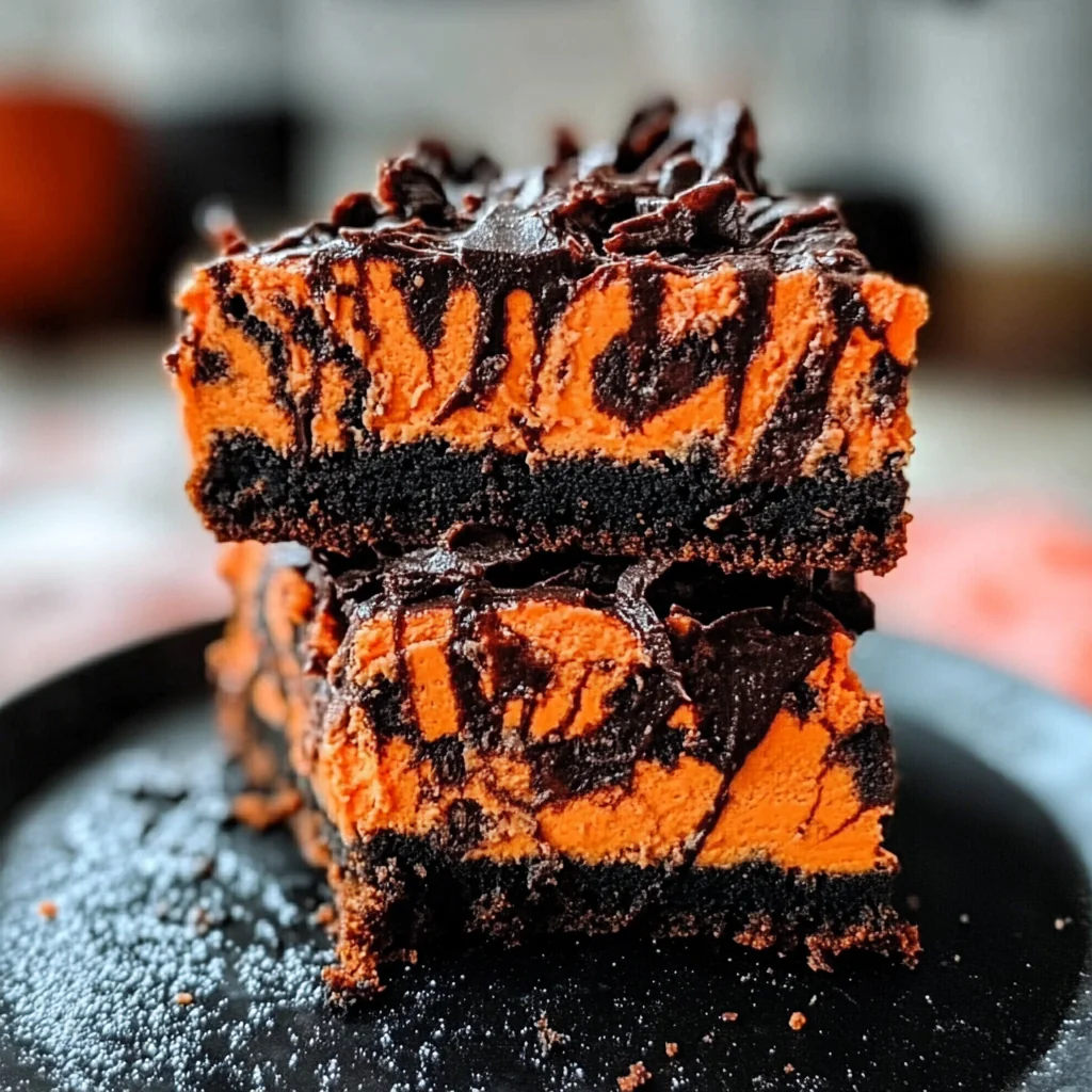 Halloween Cheesecake Brownies Recipe