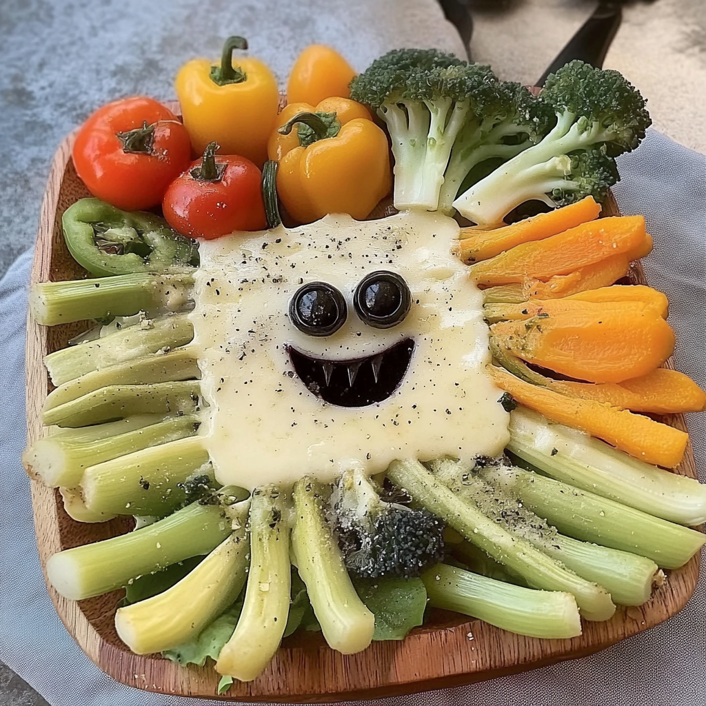 Halloween Vegetable Tray Appetizers