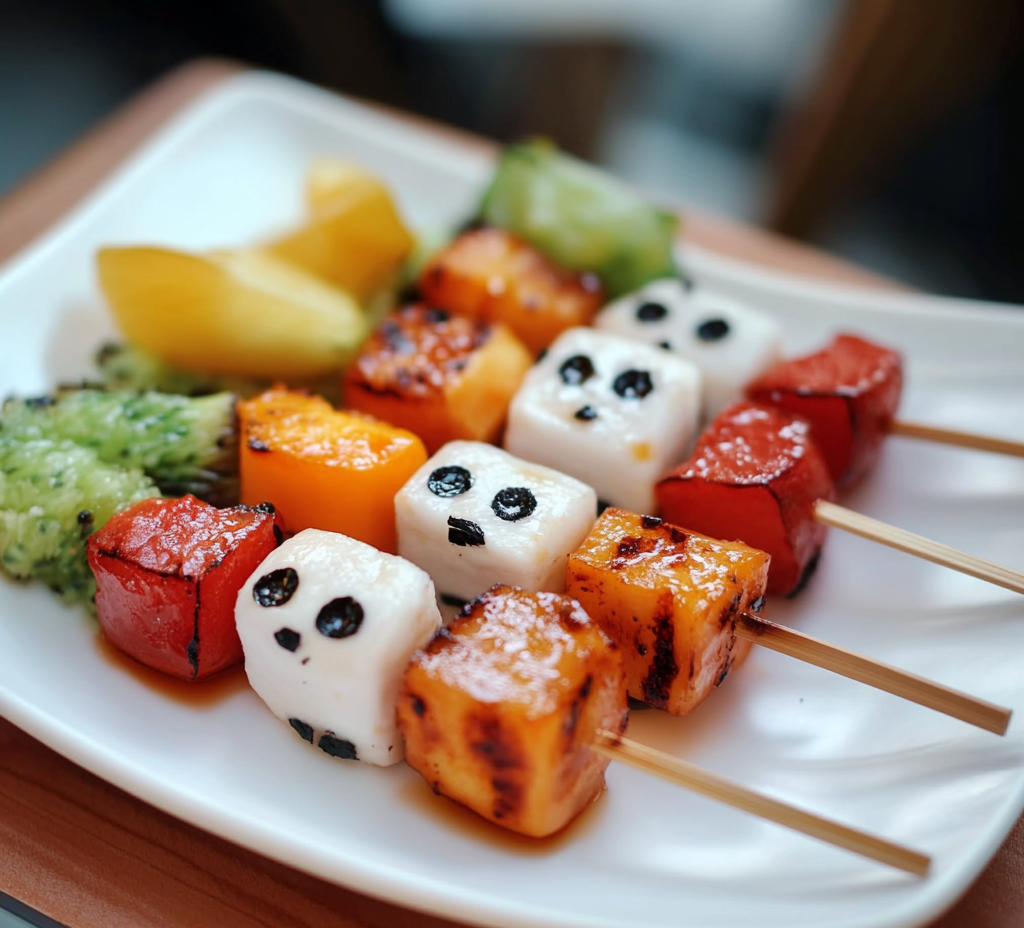 Halloween Ghost Fruit Kabobs