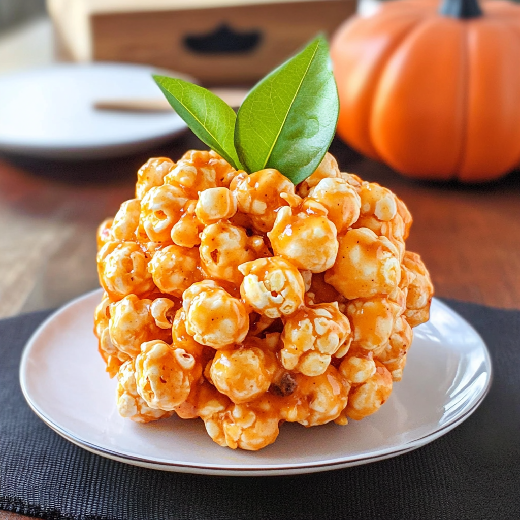 Jack-O’-Lantern Popcorn Balls