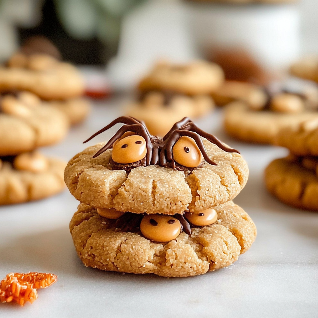 Halloween Peanut Butter Spider Cookies Recipe