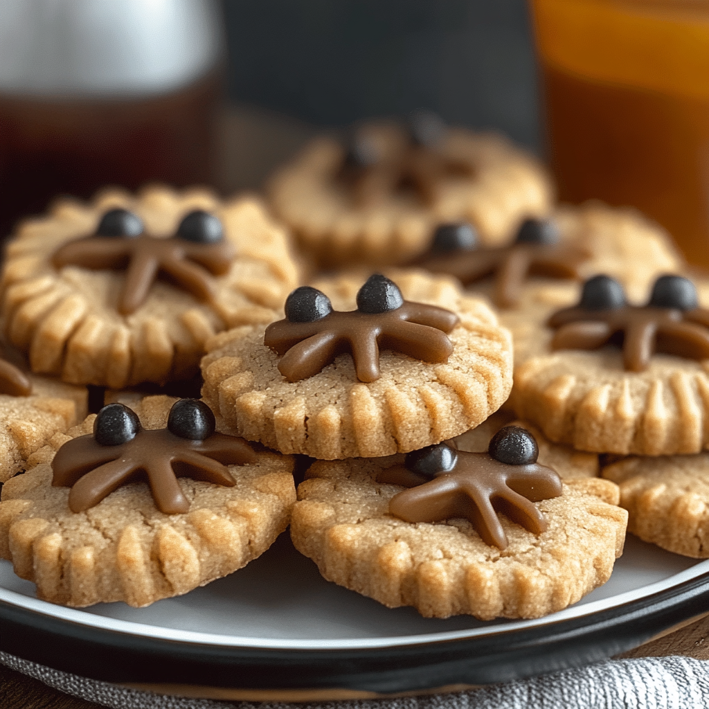 Peanut Butter Spider Cookies