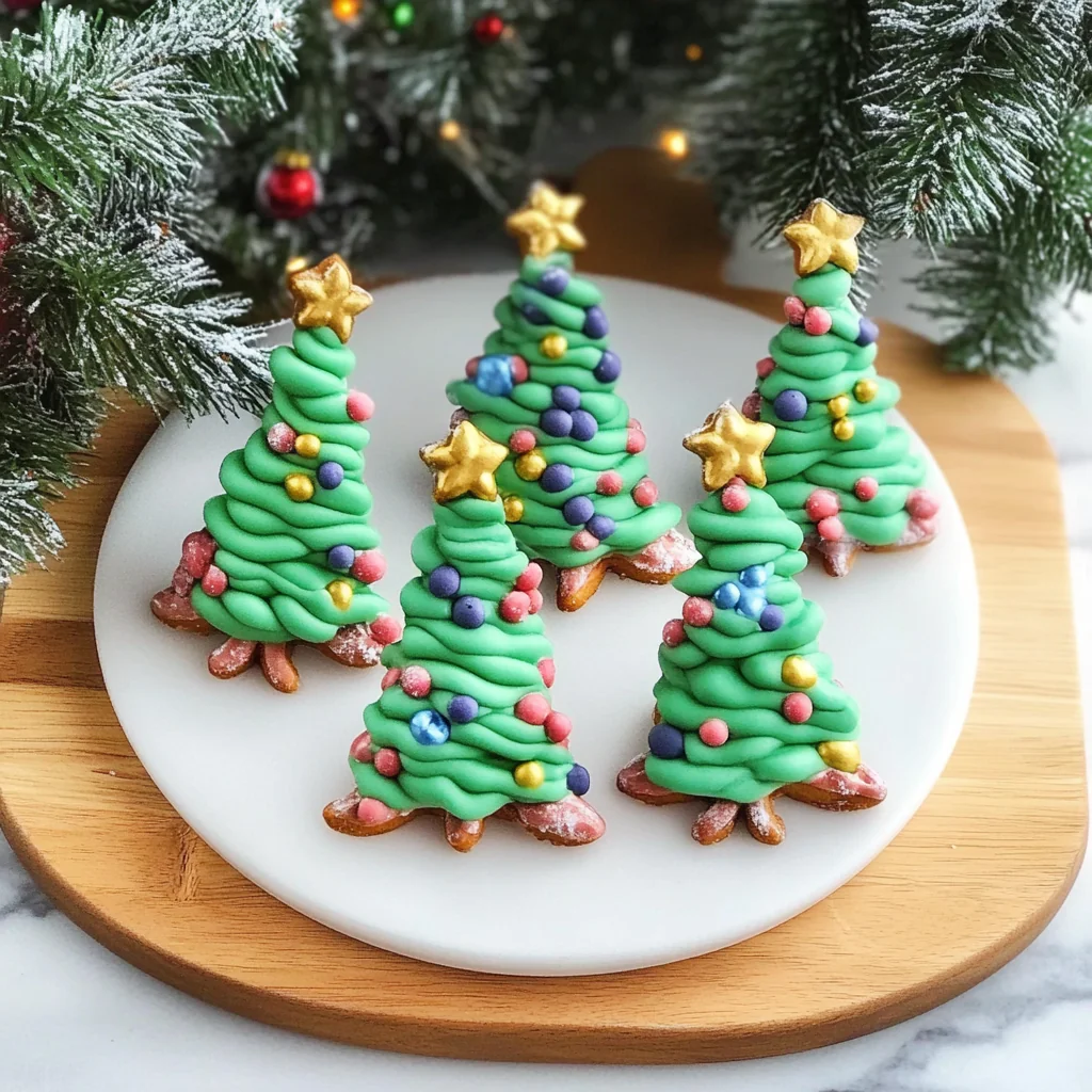 Pretzel and Candy Melt Christmas Trees Recipe