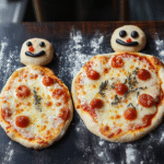 Mini Snowman Pizzas