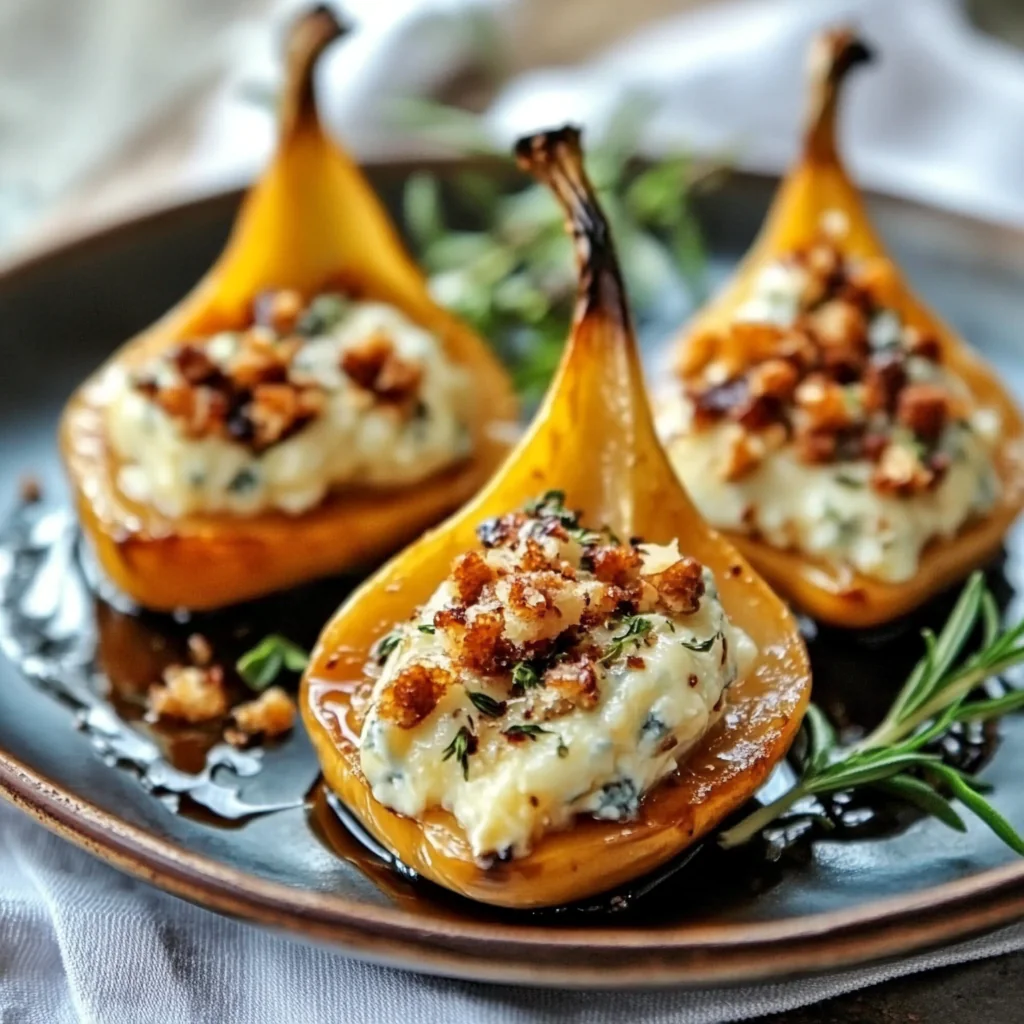 Blue Cheese Stuffed Pears