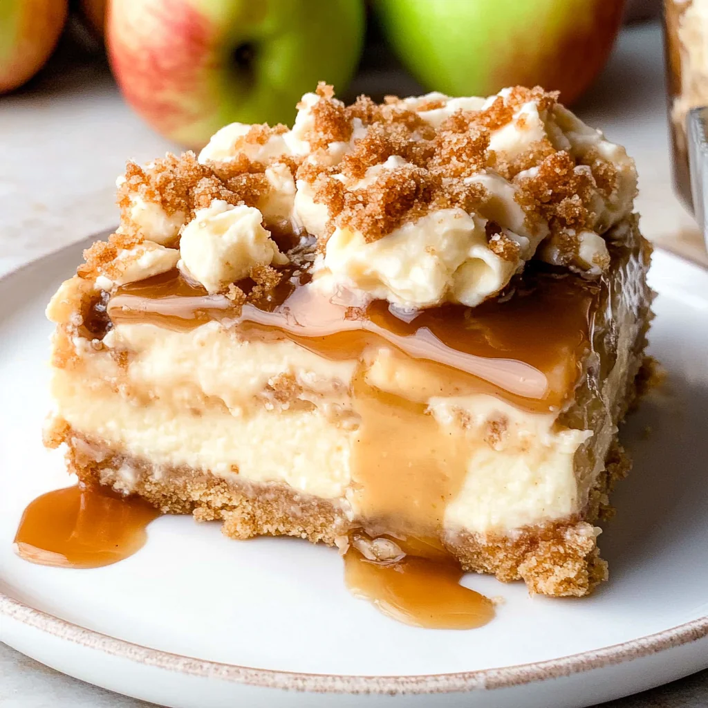 Caramel Apple Cheesecake Bars Recipe