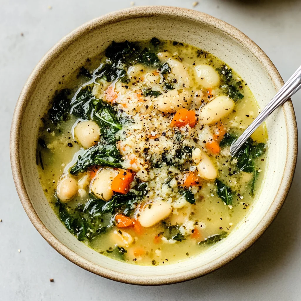 White Bean, Escarole, and Lemon Soup Recipe