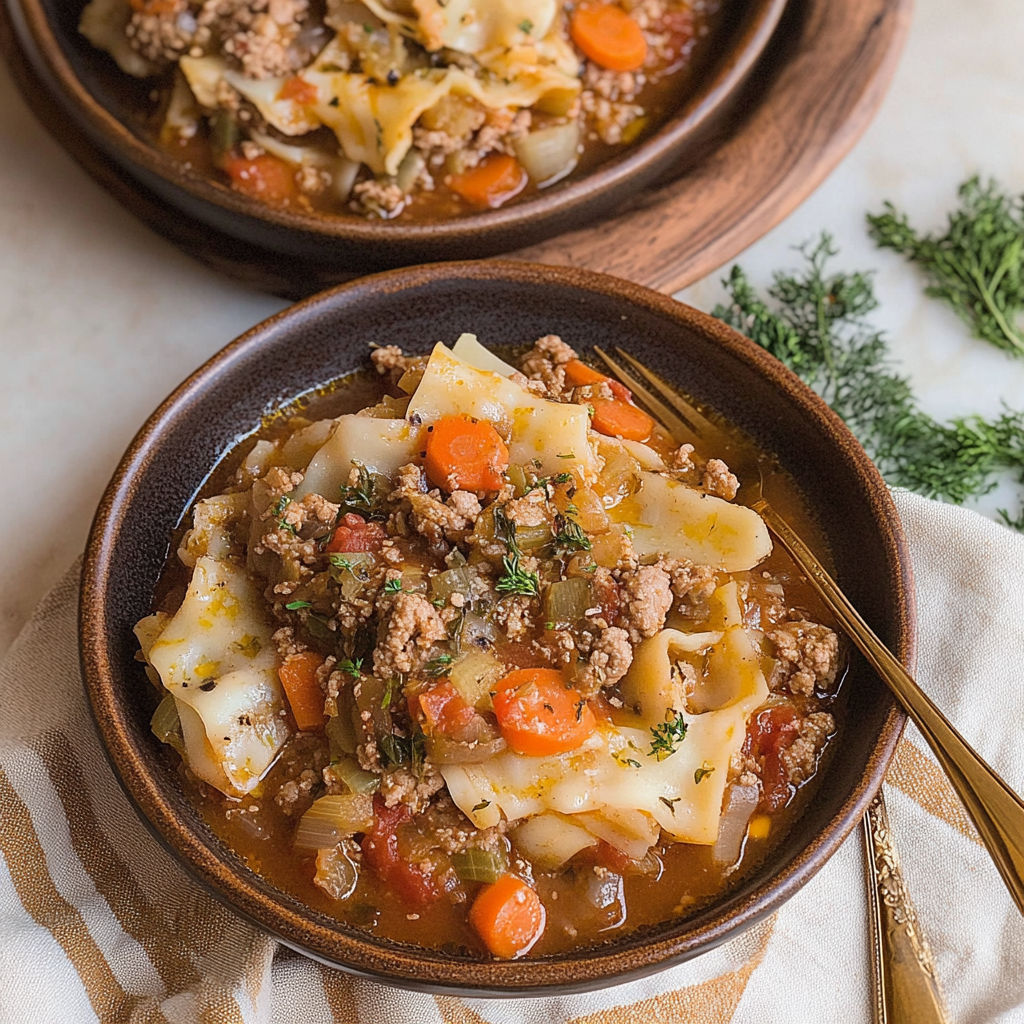 Ground Beef and Cabbage Soup Recipe