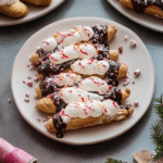 Candy Cane Crunch Peppermint Cheesecake Cannoli