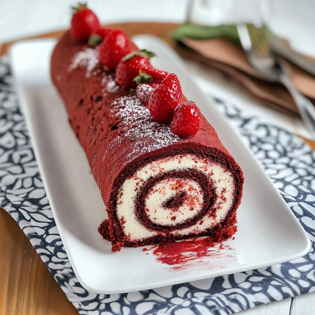Red Velvet Cake Roll Recipe