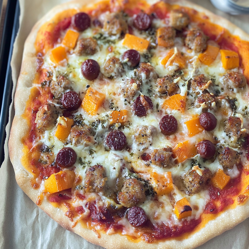 Fall Pizza with Sausage and Squash Recipe