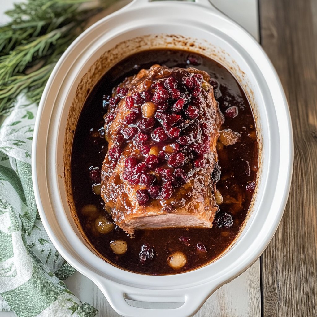 Slow Cooker Cranberry Pork Loin Recipe