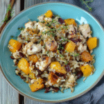 Butternut Squash, Chicken, and Wild Rice Casserole