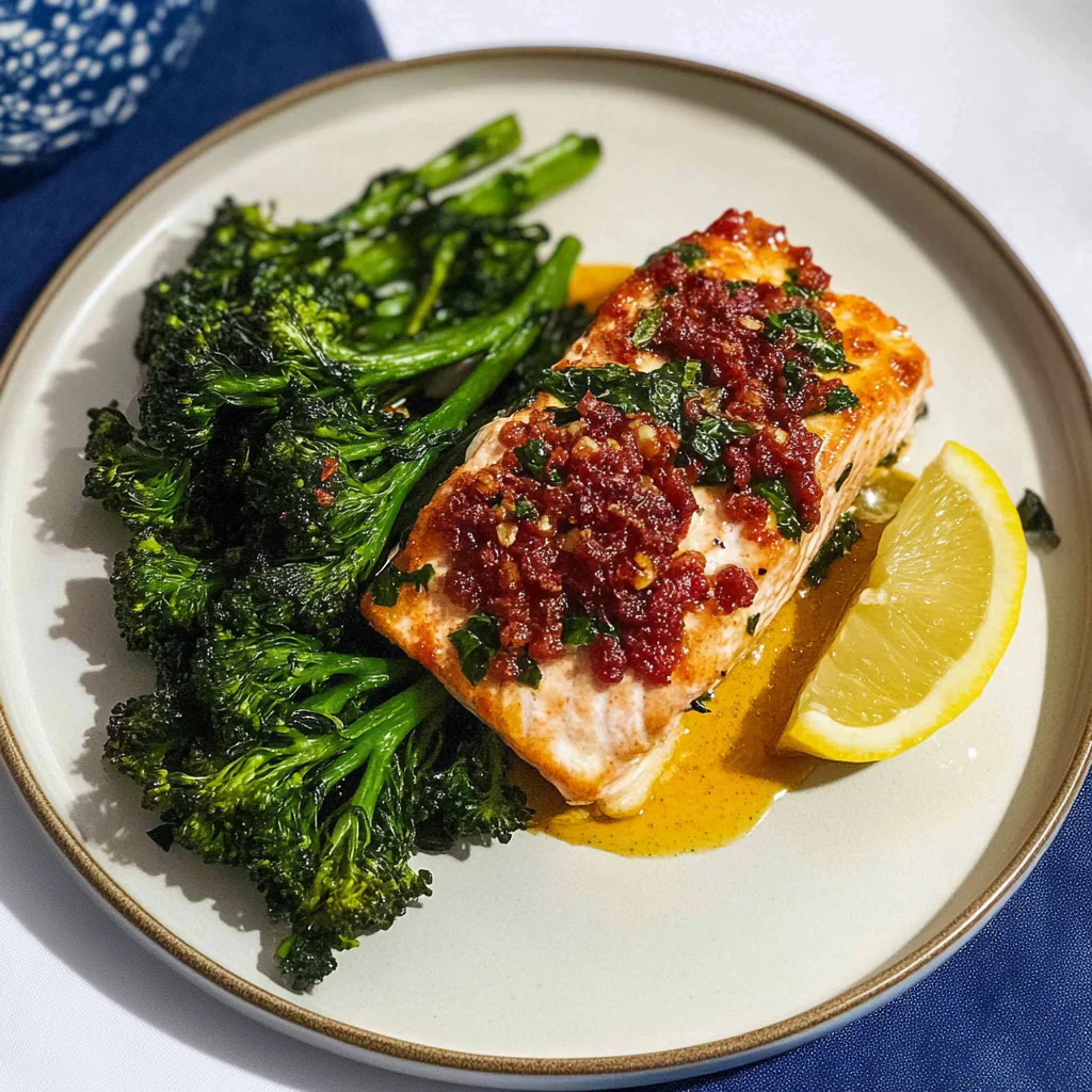 Buttery Baked Salmon with Broccolini Recipe
