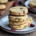 Cranberry Pistachio Shortbread Cookies Recipe