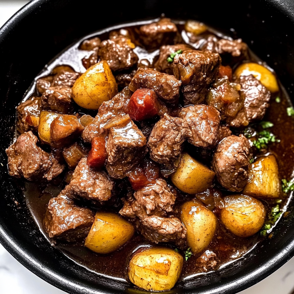 Slow Cooker Garlic Butter Beef Bites Recipe