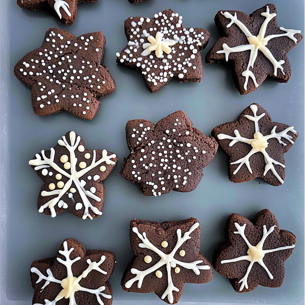 Magical Brownie Snowflake Cookies