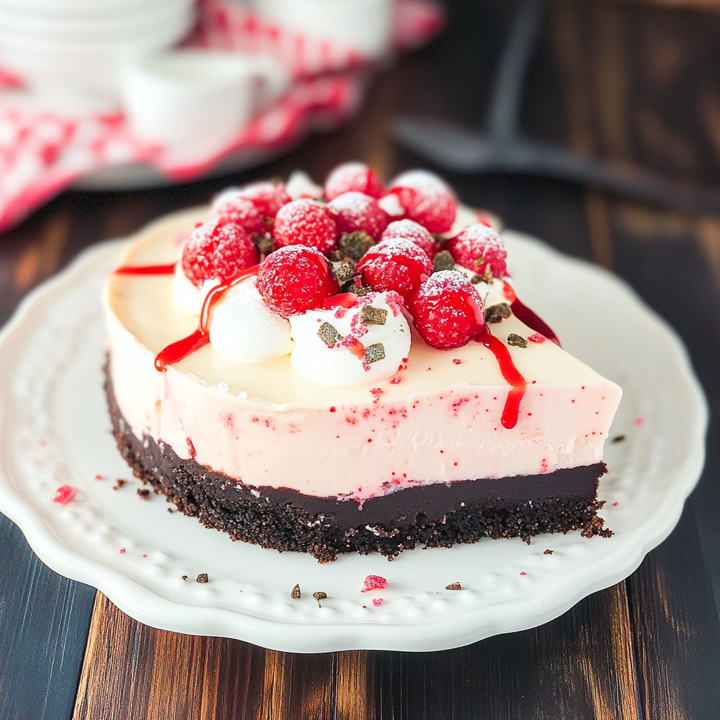 No-Bake Peppermint Bark Cheesecake Recipe