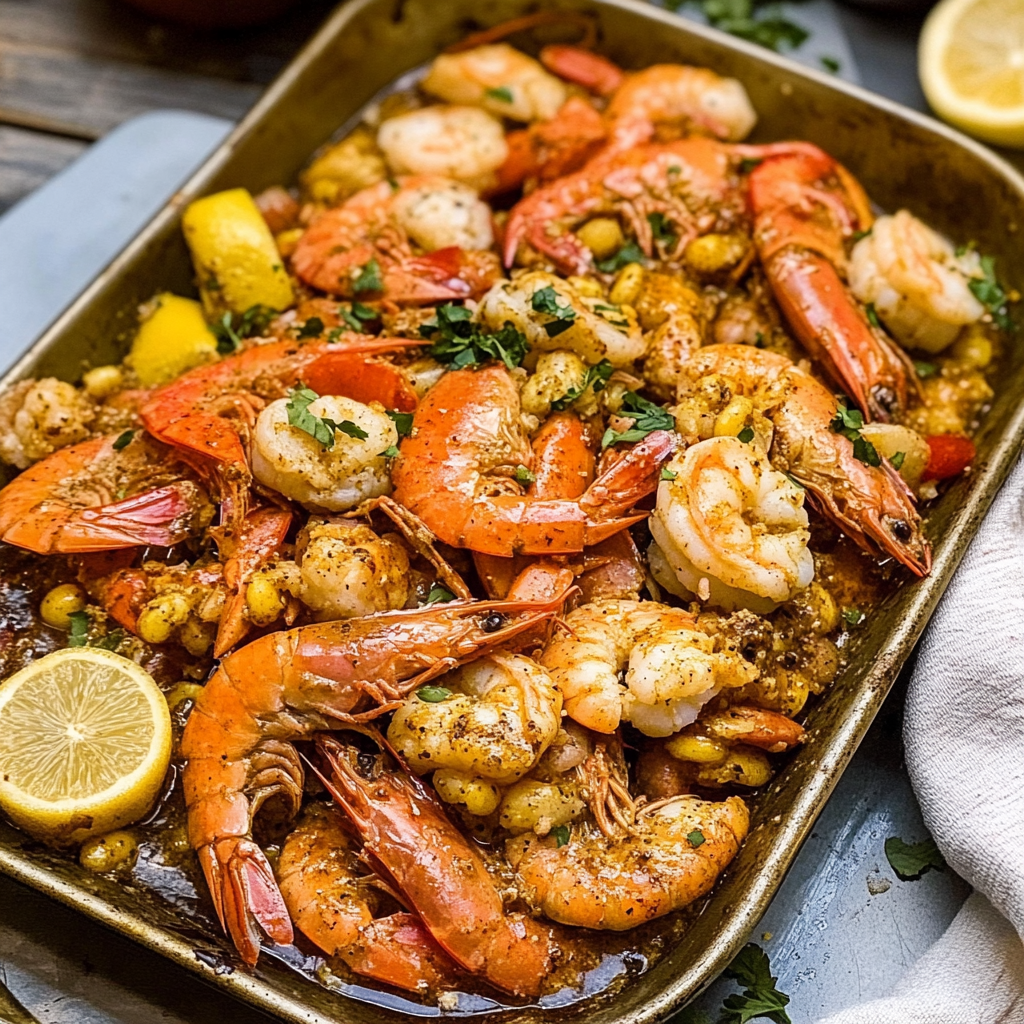 Cajun Seafood Boil with Garlic Butter Sauce