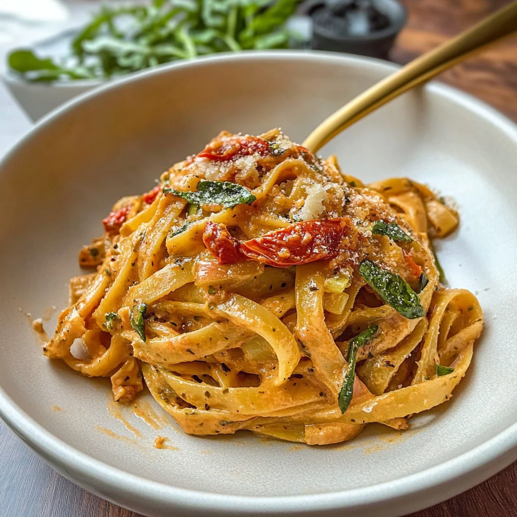 Creamy Sun-Dried Tomato Vegan Pasta