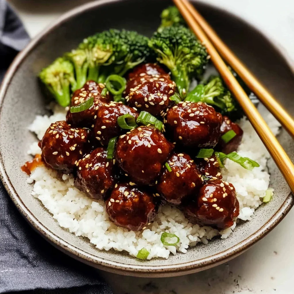 Mongolian Beef Meatballs Recipe