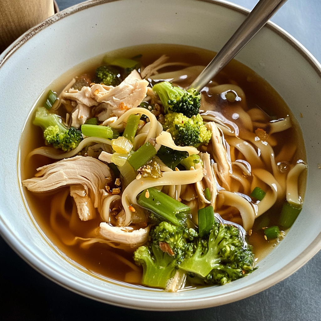Ginger Garlic Chicken Noodle Soup Recipe