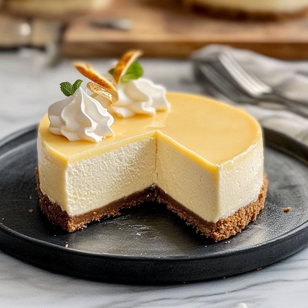 Smooth Eggnog Cheesecake